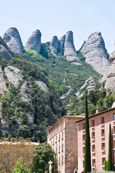 Montserrat kolostor. A Catalonia. Spanyolország — Stock Fotó