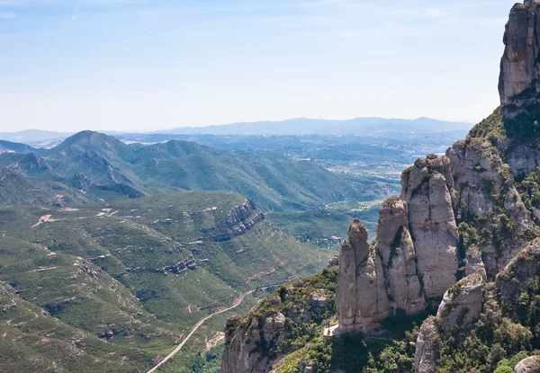 Montserrat Mountain. A Catalonia. Spanyolország — Stock Fotó