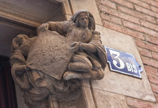 Detail domu, barcelona, Španělsko — Stock fotografie