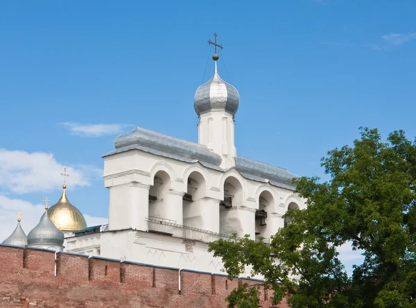 Rusko. veliký Novgorod. Belltower — Stock fotografie