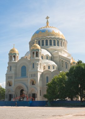St. Nicholas Naval Cathedral, Kronstadt. Russ clipart