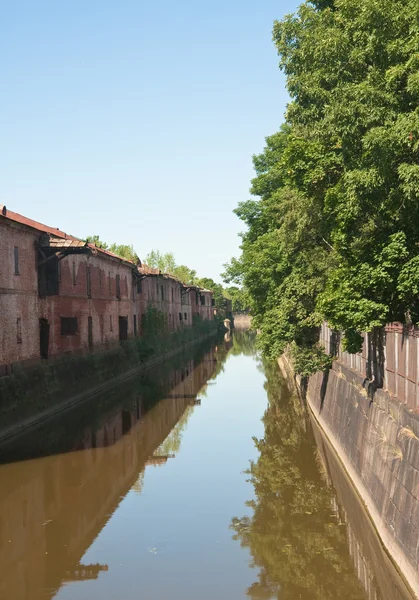 stock image Kronstadt. View of bypass channel