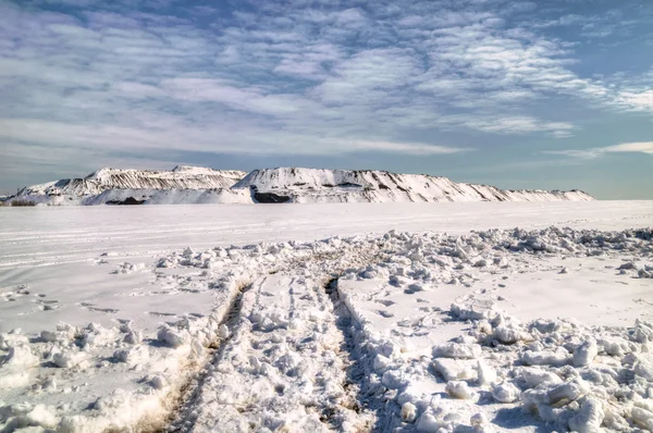 Шлюховая зима в снегу. Донецк — стоковое фото