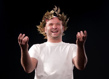 Man dressed in Greek god clipart