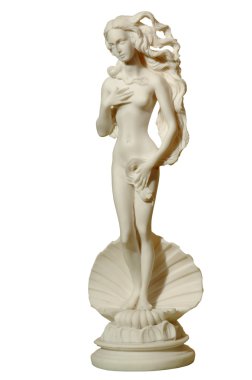 Gypsum statue of a woman clipart