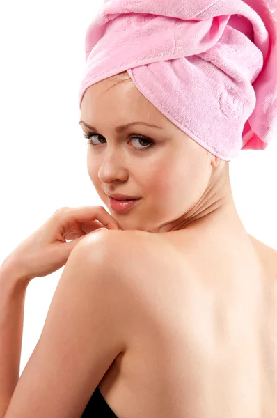 Young woman after washing — Stock Image Young woman after washing Stock Picture