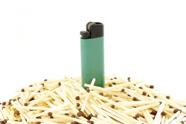 Lighter and matches clipart
