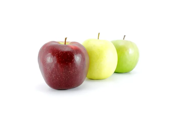 Яблоки три цвета — стоковое фото