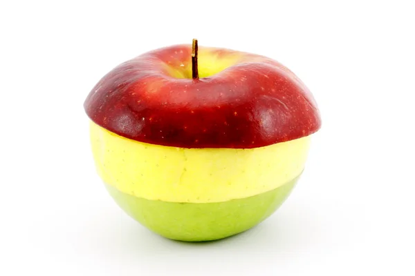 Manzana de tres colores . — Foto de Stock