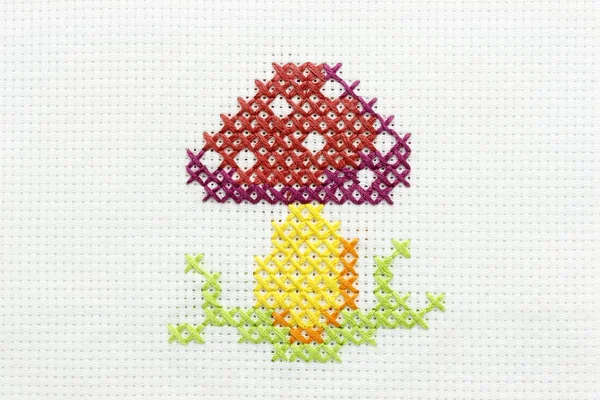 Hand embroidery cross — Stock Photo, Image