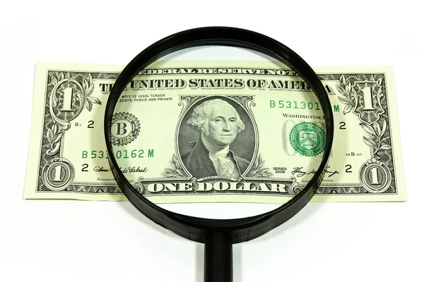 stock image Dollar and magnifier