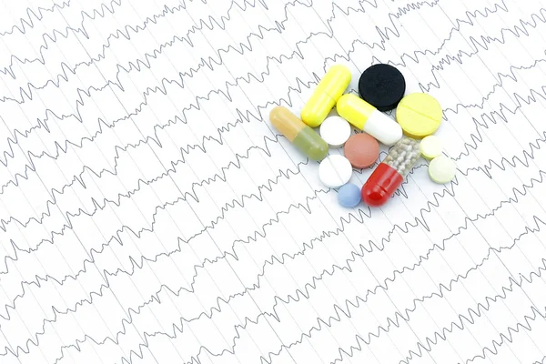 Az EKG tabletta. — Stock Fotó