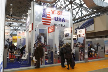 MOSCOW- MARCH 16: Visitors at 18th Moscow International Travel &