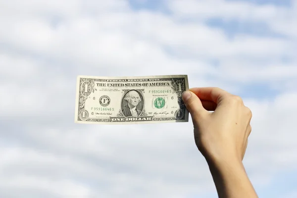 Dolarów na rękę — Zdjęcie stockowe