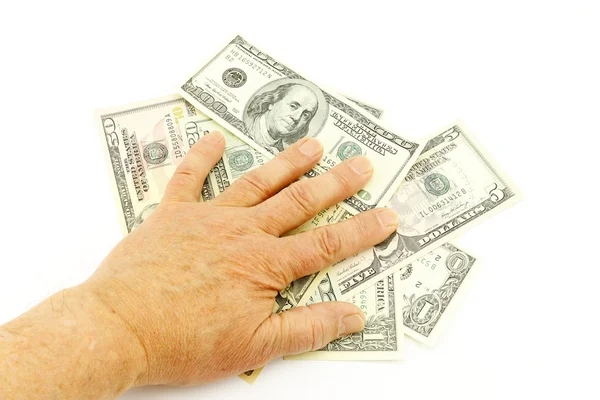 Dolarów na rękę — Zdjęcie stockowe