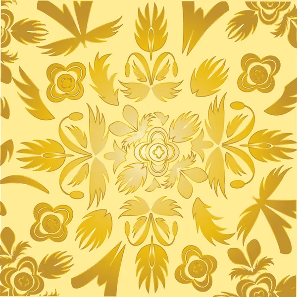 Papel de parede decorativo da cor dourada — Vetor de Stock