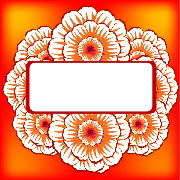 Buntes Banner mit Blume — Stockvektor