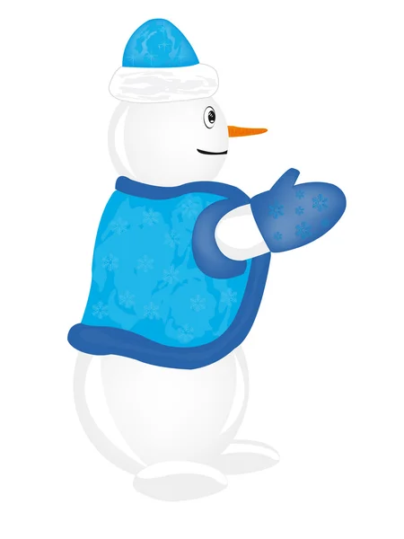 Festive snowman — Stock Vector