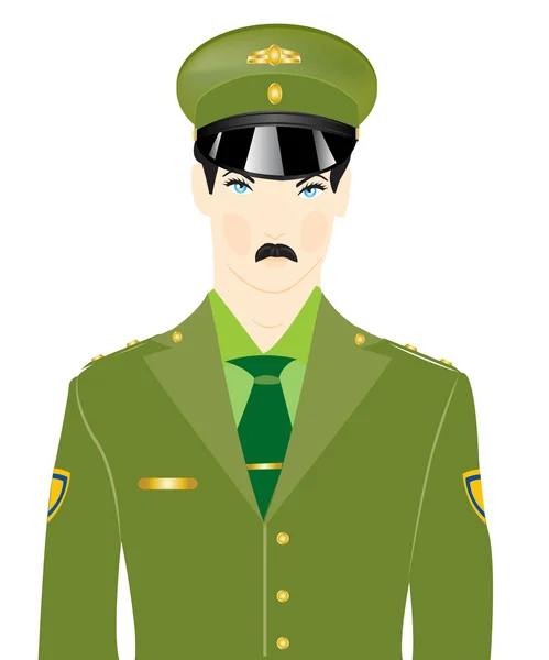 Man in military form — Stock Vector