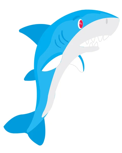 貪欲な魚のサメ — ストックベクタ