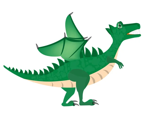Dragón verde — Vector de stock
