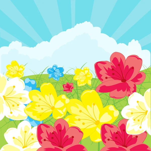 เกลดด้วยดอกไม้ — ภาพเวกเตอร์สต็อก