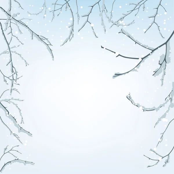 Větve na sněhu — Stockový vektor