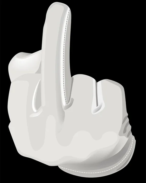 Le signe baise main gant blanc — Image vectorielle