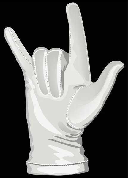 Le geste de la main Je t'aime et la musique — Image vectorielle
