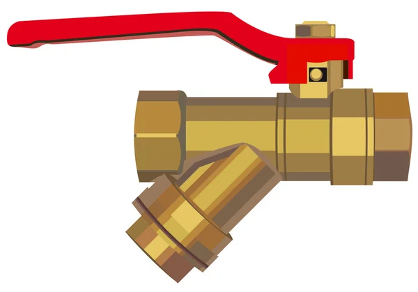 Bronzová Kulový ventil — Stockový vektor