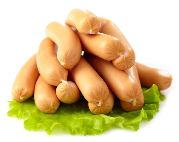 Fresh boiled sausages — Stock Photo, Image