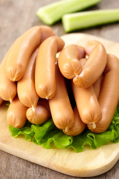 Fresh boiled sausages — Stock Photo, Image