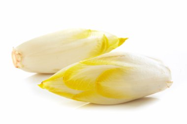 Fresh Chicory on white background clipart