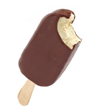 Ice cream covered with chocolate clipart
