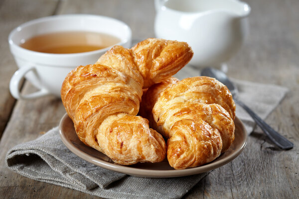 Fresh baked croissants