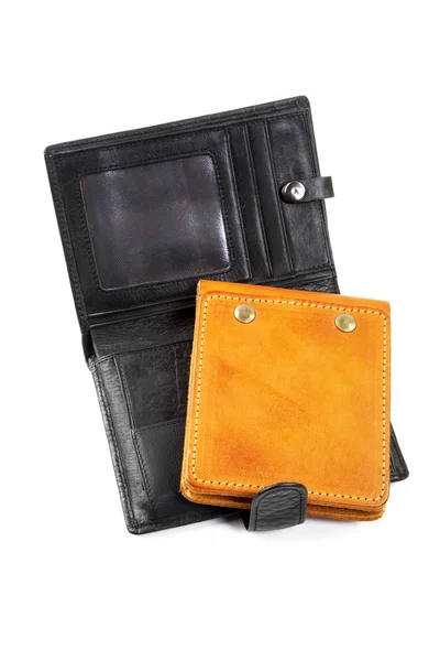静物財布と分離したレザー オーガナイザー — ストック写真