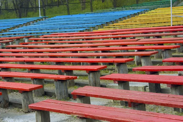 Assentos de madeira — Fotografia de Stock
