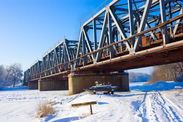 stock image Snowy bridge