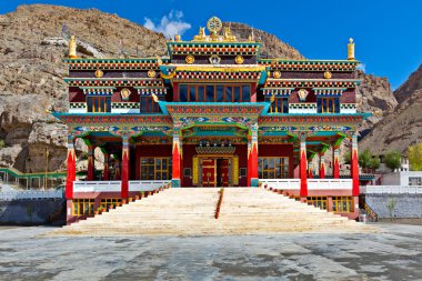 Buddhist monastery in Kaza, Spiti Valley clipart