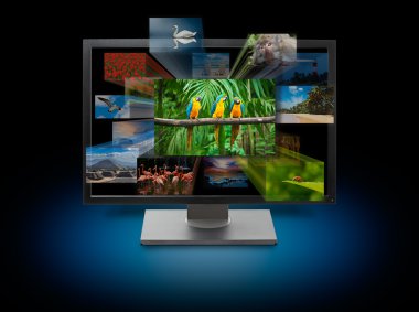 3d television tv set concept clipart