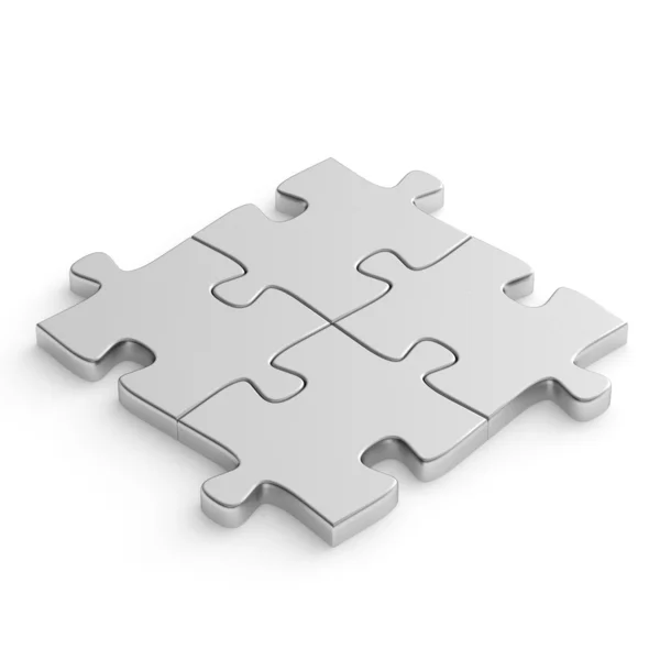 Jigsaw puzzle metal — Stockfoto