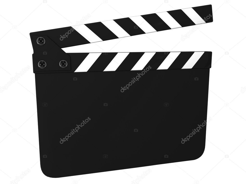 Blank clapboard isolated