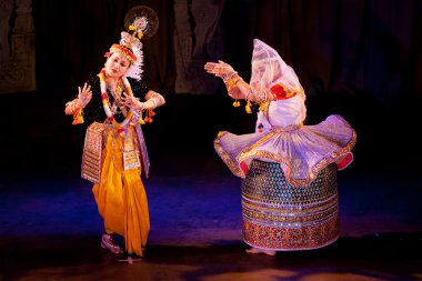 Chennai, Hindistan - 12 Aralık: Hint klasik dans manipuri pr