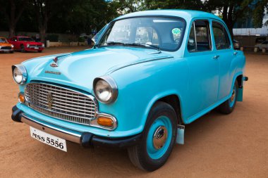 CHENNAI - INDIA - JULY 24: Ambassador (retro vintage car) on Her clipart