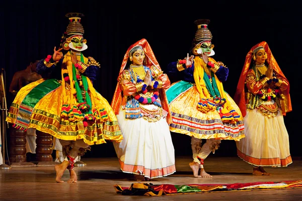 Tańca Kathakali. Festiwal bhavanam Bhava. września 2009. chenna — Zdjęcie stockowe