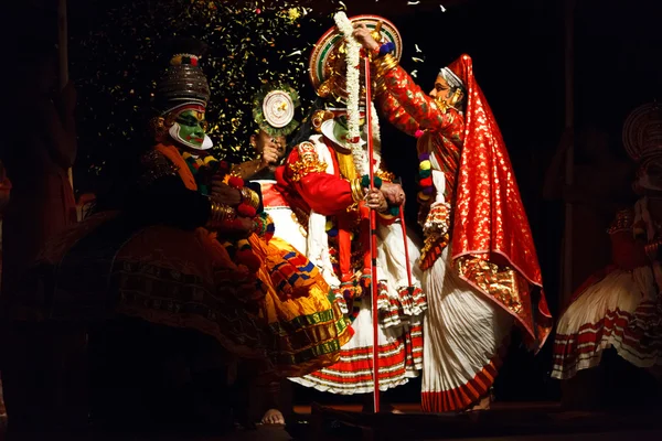 Kathakali 舞蹈。bhava bhavanam 节。2009 年 9 月。chenna — 图库照片