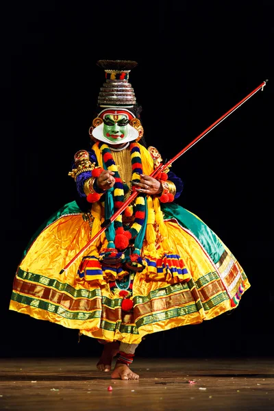 Kathakali es un famoso drama de danza del estado indio del sur de Keral. —  Fotos de Stock
