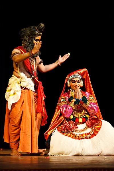 カタカリ ダンス。bhava bhavanam 祭。2009 年 9 月。チェンナイ — ストック写真