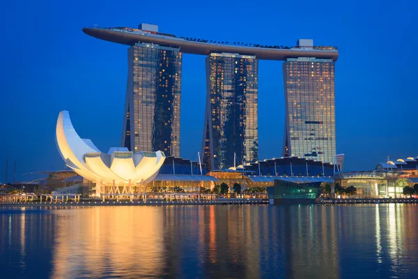 Marina bay sands hotel i kasyno, Singapur — Zdjęcie stockowe