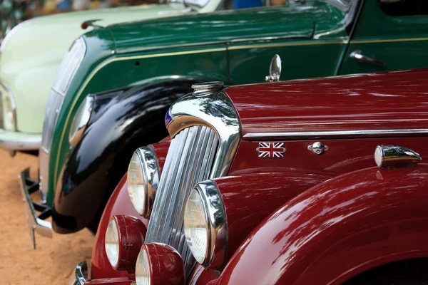 CHENNAI - INDIA - 24 DE JULIO: Parrilla de coche de Riley (coche vintage retro — Foto de Stock